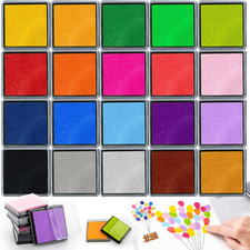 Pads for Stamps - 20 Colors Stamp Pad Washable Pads Stamp Rainbow Print Pad f