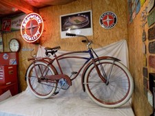 1940s Shelbyhiawatha Americolor Balloon Tire Bicycle Rack America 250 Wartime