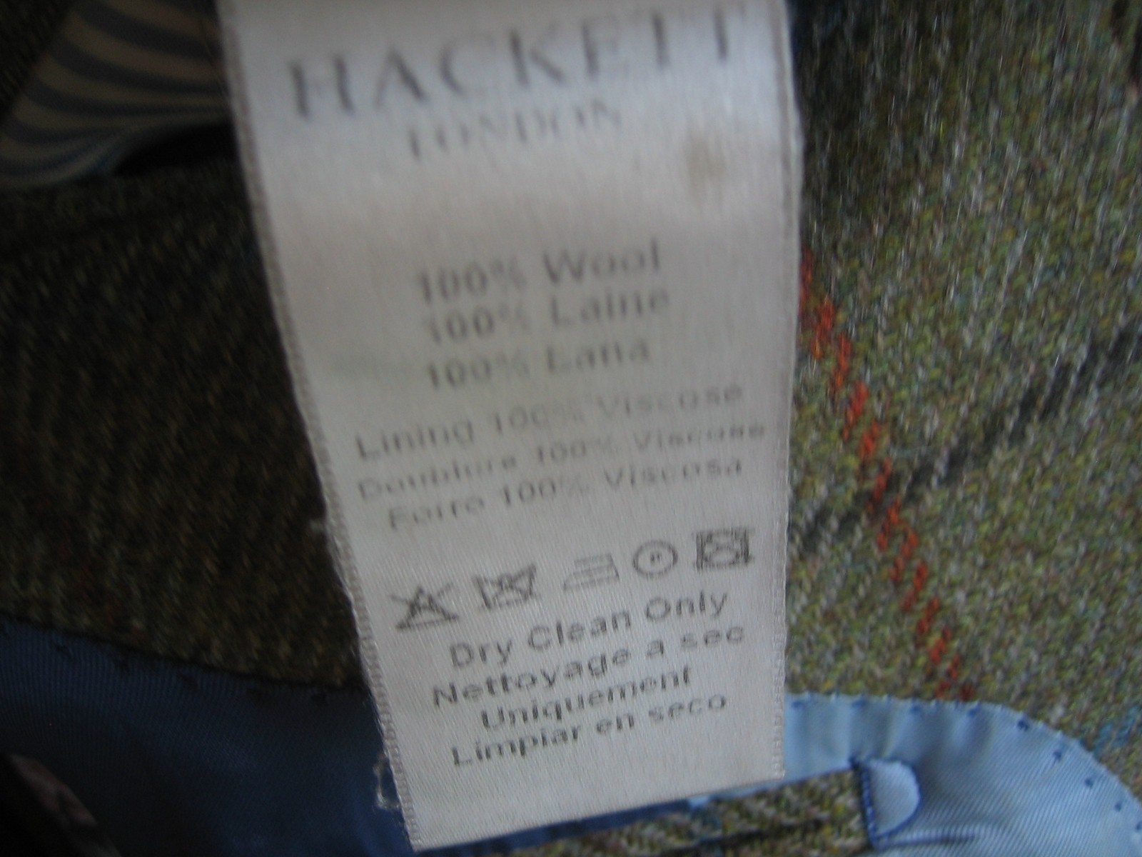 Hackett green Robert Noble tweed checked patch blazer 44R & matching Cap Medium image 7