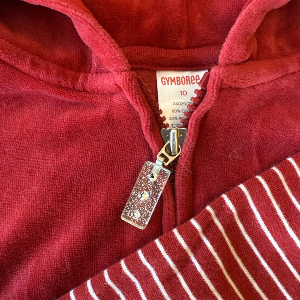 Gymboree 10-12 Glamour Kitty/ Holiday Friends Hoodie/ Shirt - Image 3 of 4