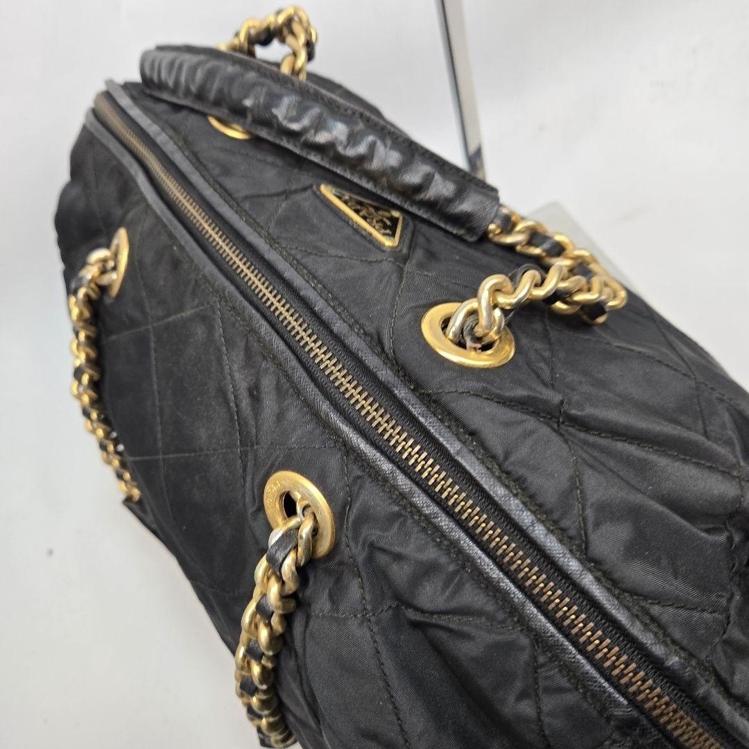 prada バッグ PRADA Shoulder Bag Nylon Black Silver Auth 102618 | eBay