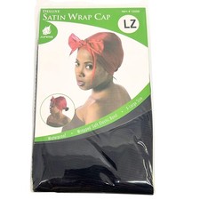 Waterproof Satin Wrap Cap Black X-Large: 1 Pack