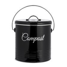 Kitchen Compost Bin Black 3.6L Compost Canister with Filter Lid Innoteck 