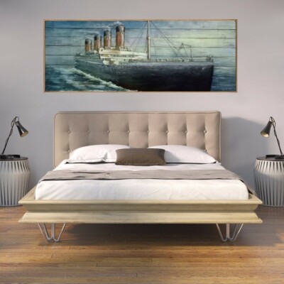 Rustic home decor artwork hand painted oil painting frames 3d metal Artwork Sale