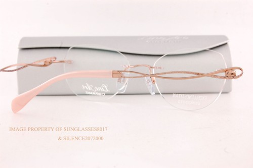 New CHARMANT Eyeglass Frames Titanium Line Art XL 2165 RG Rose Gold Women 49mm - Picture 5 of 5