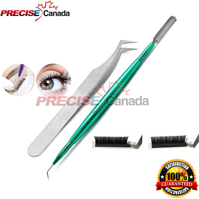 False Eyelash Extension Tweezer + Eyelash Lifter Separator Comb Lift Accessory