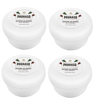 4er Weiß Rasierseife Proraso Im Rundtopf Shaving Soap 150 Ml