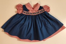 Vintage 80's C.I. Castro Bady Girl Toddler Dress and Pinafore Size 9M