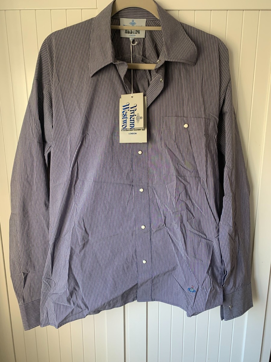 Vivienne Westwood Man stretch irregular collar shirt, BNWT, Mens 