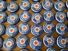 150 Blue HEINEKEN 0% Beer Bottle Crown Caps Tops For Arts & Crafts
