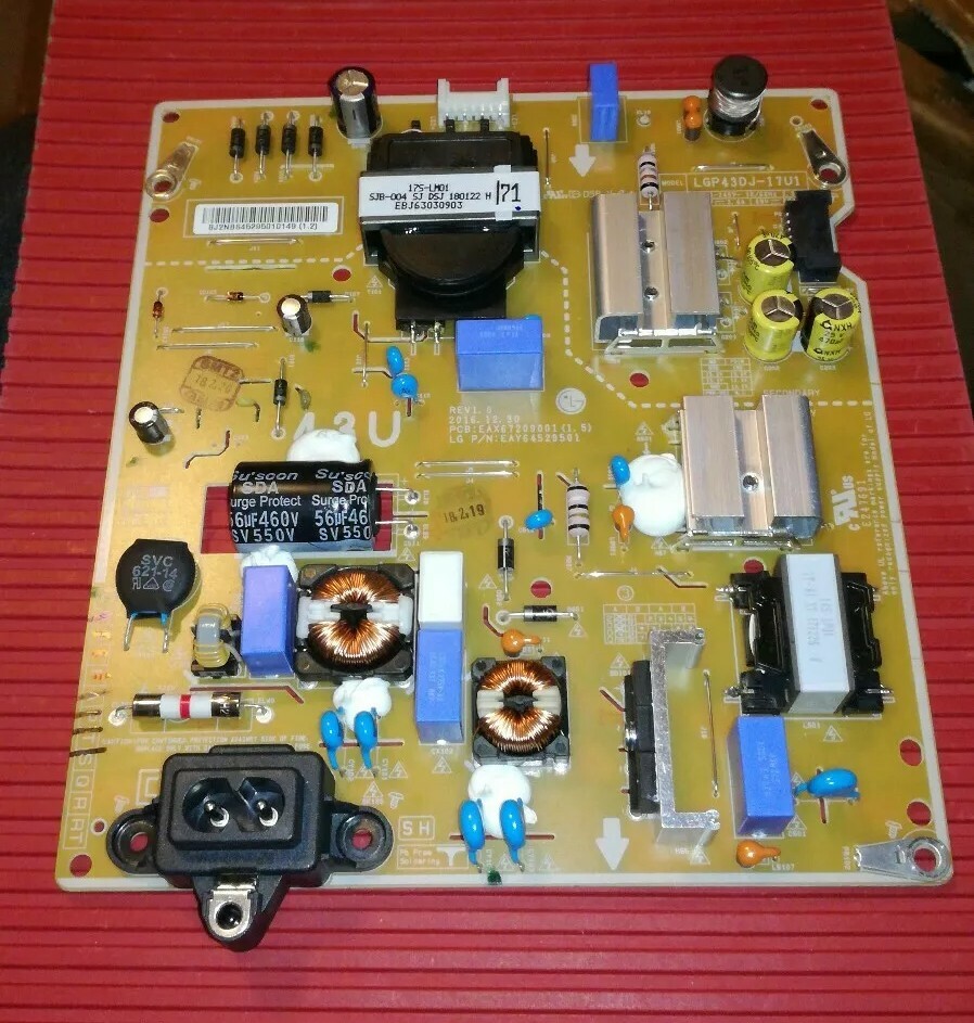 Carte D'alimentation (platine) Pour Téléviseur LG 43UK6300PLB - Référence EAY64529501, Occasion