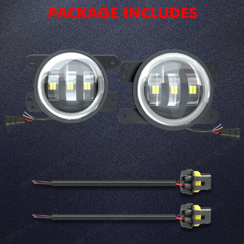 For 1994-2001 Dodge RAM 1500 2500 3500 4" LED Fog Lights Bumper Driving Lamps - Picture 2 of 12