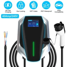 Level 2 Electric Vehicle Charger Car Charging Station EV Wall Charger Portable
