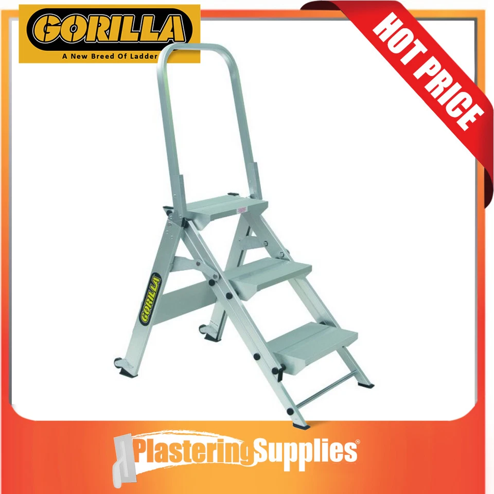 Gorilla Ladder 0.66m 150KG Industrial Heavy Duty Stairs Steps GOR-3STAIR