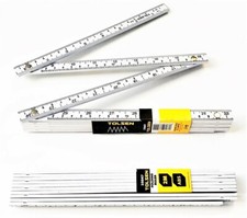 2 TOLSEN CARPENTERS FOLDING RULER TAPE MEASUR...