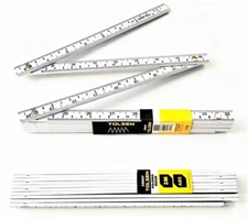 2 TOLSEN CARPENTERS FOLDING RULER TAPE MEASURE RULE ABS 78" 2 METER 6FT #35047