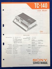 Original Sony TC-140 / Cassette-Corder Service Manual -- 3