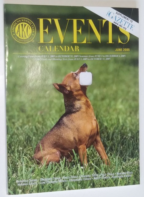 AKC Events Calendar Magazine Miniature Pinscher Cover June 2005 EBay