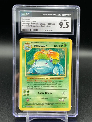 Pokemon CGC 9.5 Venusaur Classic TCG Box Base Set CLV 003/034 Holo Rare 2023