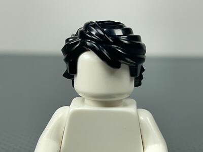 LEGO Black MINIFIGURE HAIR Male Short Swept Back Tousled 61183 (x1