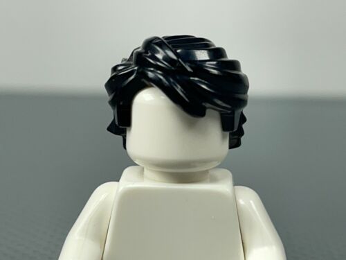 LEGO Black MINIFIGURE HAIR Male Short Swept Back Tousled (x1) - Picture 1 of 10