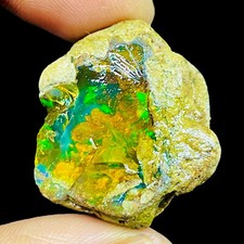 49.65 Cts Natural Ethiopian Opal Rough 30x26mm Huge Untreated Loose Gemstone