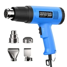 Heat Gun 1800w Heavy Duty Hot Air Gun Kit With 572℉&1112℉ Dual-temperature Se