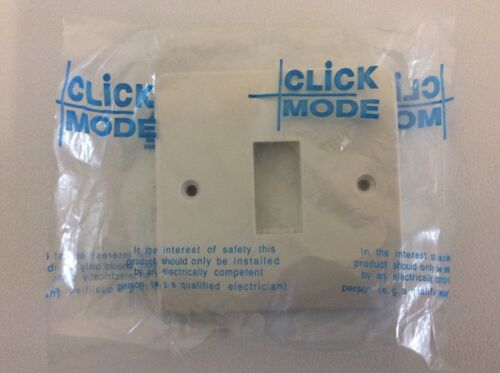 Click Mode CMA401 Slim Profile White 1G Aperture Single Size Switch Module Plate - Afbeelding 1 van 2