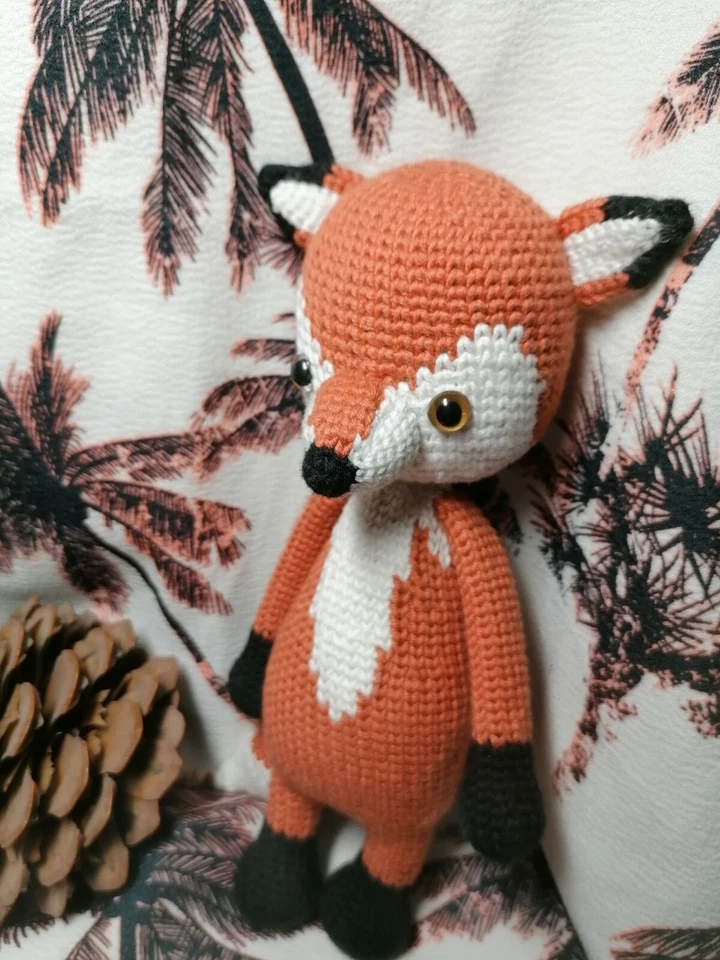 Juguete amigurumi de zorro de ganchillo peluche de zorro increíble hecho a mano el mejor regalo para niños Foto 3 de 4
