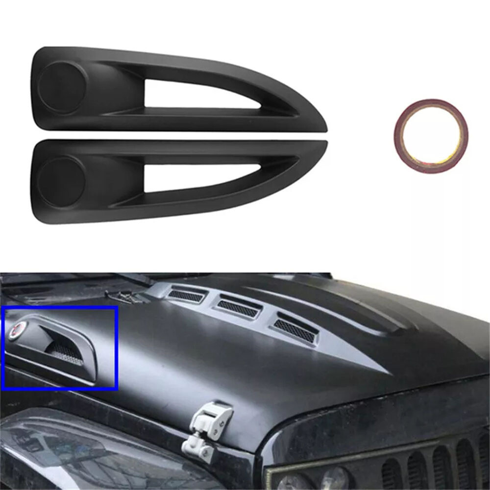 Hood Side Vent Cover Trim Hood For Jeep Wrangler Rubicon 07-17