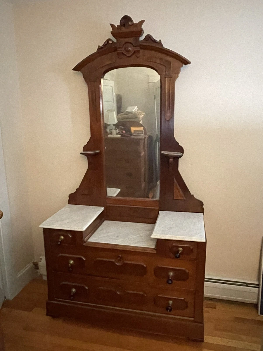 Eastlake marble top dresser deals