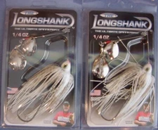 Lot of 2 "THE LONGSHANK" 1/4 oz Spinnerbait White DCNN-081