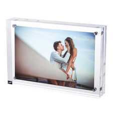TRIXES 6x4in Acrylic Photo Frame NEW Double-sided Magnetic Display Picture Frame