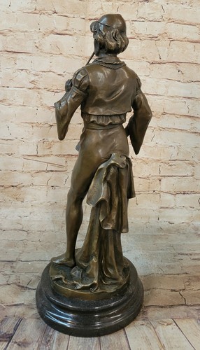 Französischer Bürgerkrieg Trommler Bronze Skulptur Marmorsockel Statue Figurine Figur Kunst - Bild 5 von 10