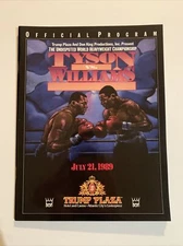 Mike Tyson vs  Carl Williams 1989 Program for World Heavyweight Title