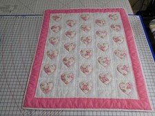 Handmade Baby Girl Hearts Quilt