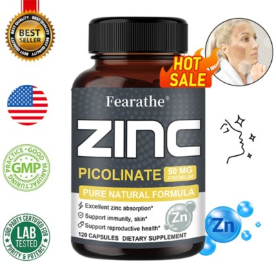 Zinc Picolinate 50mg | 30 To 120 Capsules | High Potency, Non-GMO