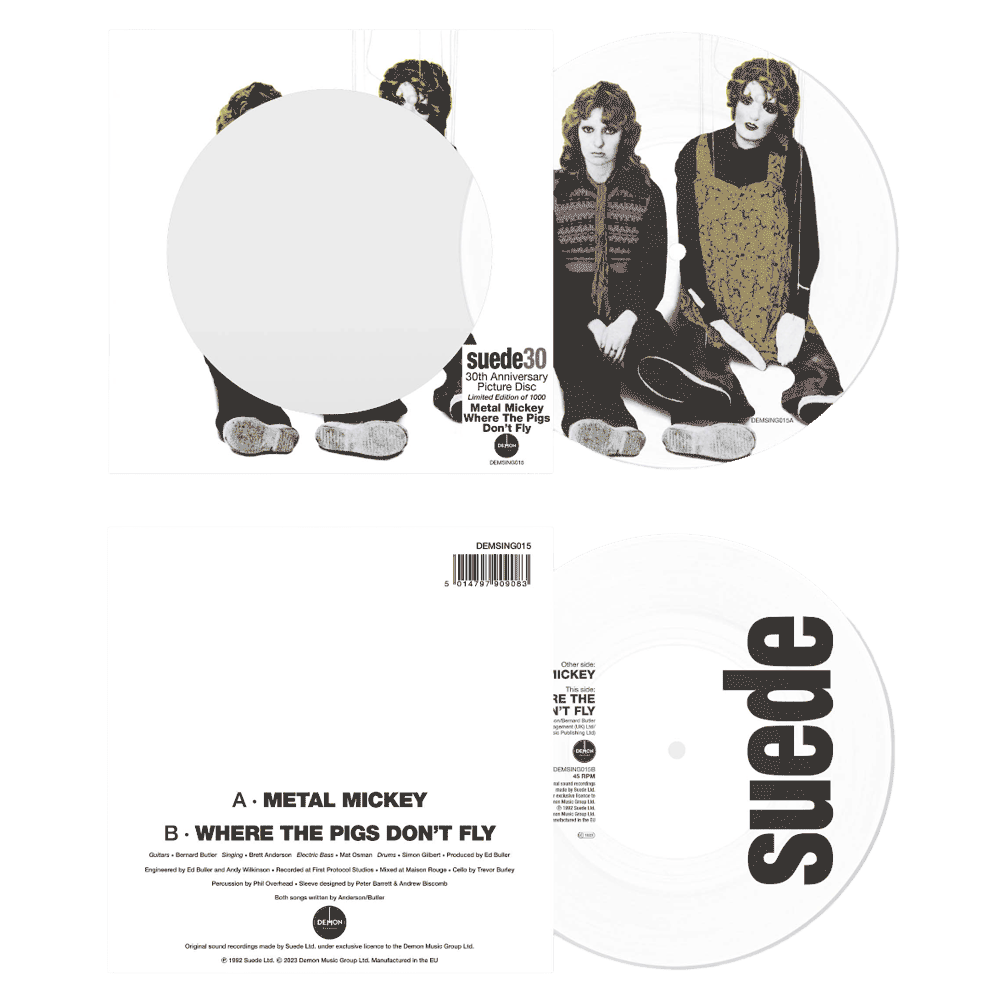 Suede Metal Mickey 30th Anniversary Limited Picture Disc 7"" Single New Sealed