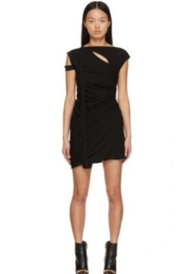 Helmut Lang Dress Ruched Jersey Sz M Black $395 | eBay Helmut Lang Dress Ruched Jersey Sz M Black $395 | eBay
