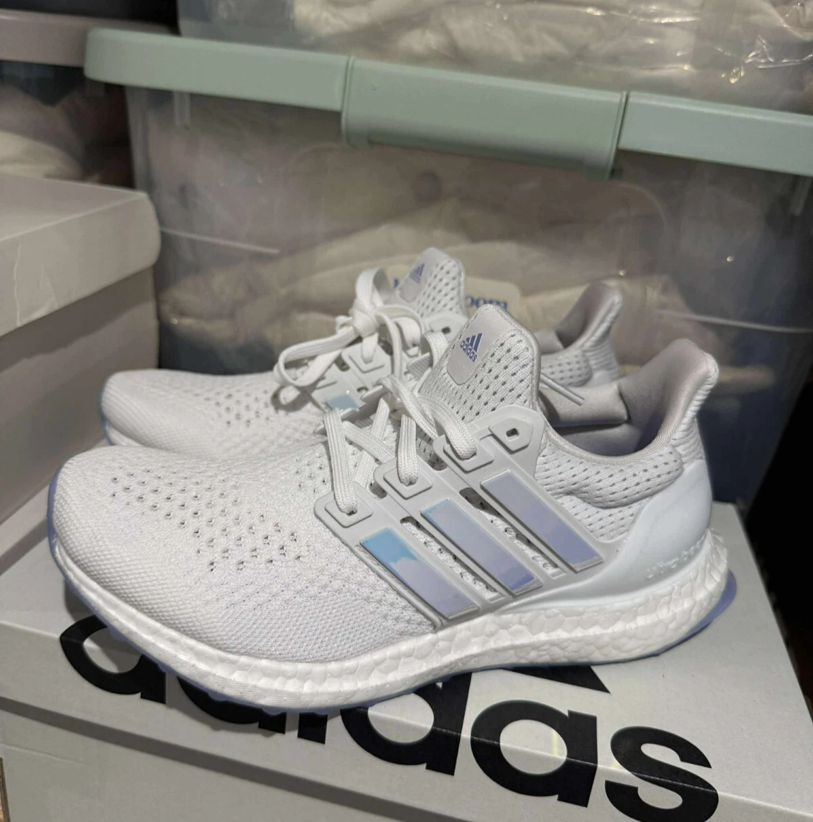 adidas gazelle silver green womens adidas Women's Ultraboost Light Road-Running Shoes White 8