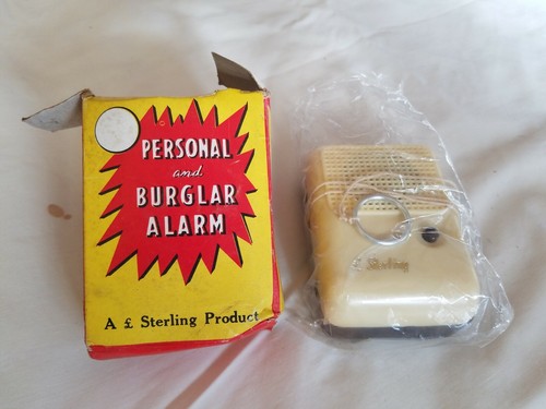 Vintage L Sterling Personal and Burglar Alarm w/ Original Box Unused Untested 