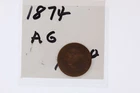 1874 Indian Head Cent Penny Coin AG