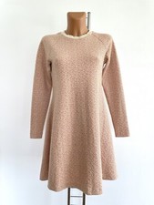 GANNI  Women Orange Ecru Cotton Viscose Blend Dress / Size XS/S UK6/8