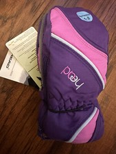 New HEAD JUNIOR Girls Insulated SKI and SNOWBOARD MITTENS Purple Size XXS 1-2