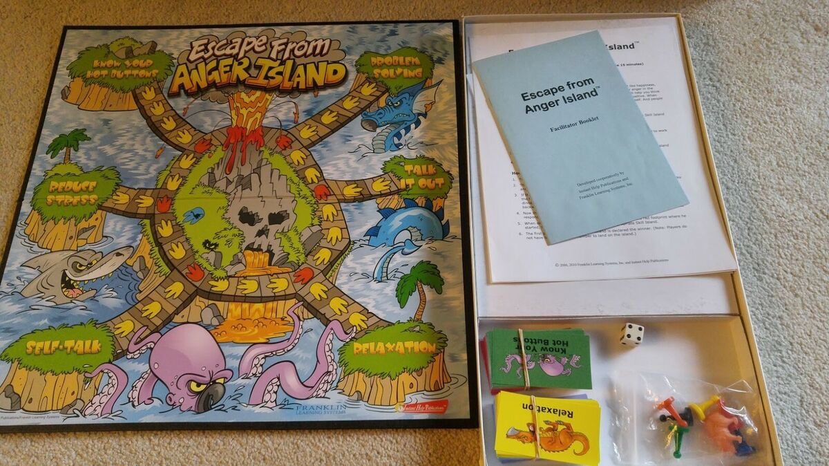 Escape From Anger Island Board Game 2006 Franklin Learning Systems