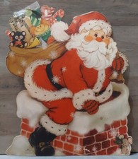 Vintage Hallmark Die Cut Christmas Santa Claus 35xhd 13-3 Decoration 10x12