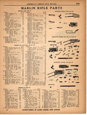 1935 Print Ad of Marlin Model 1897 39 20 20S 20A 29 37 47 18 25 Rifle Parts List