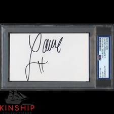 Laurie Hernandez signed 3x5 Index Card PSA DNA Slabbed Gymnastics Auto C4165