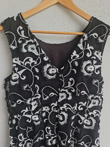 TRENT NATHAN EVENTS Dress Size 16 L XL Black White Formal Cocktail Chic Classic - Picture 6 of 10