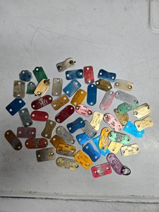 Metal Dog License Tags Vintage Lot of 52 From Estate